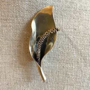 Sterling KEAN calla lily flower brooch - Denmark + bonus earrings!